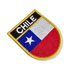 BP0045E-001 Bandeira Chile Patch Bordado 6,8x8,0cm