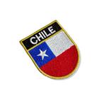 BP0045E-011 Bandeira Chile Patch Bordado 5,7x6,8cm