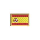 BP0084-031 Bandeira Espanha Patch Bordado 3,8x2,5cm