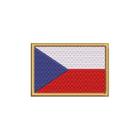 BP0085-001 Bandeira Republica Tcheca Patch Bordado 7,5x5 cm