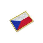 BP0085-011 Bandeira República Tcheca Patch Bordado 5,7x3,8cm