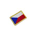 BP0085-031 Bandeira Republica Tcheca Patch Bordado 3,8x2,5cm - BR44