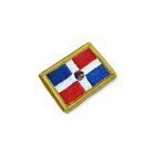 BP0145-031 Bandeira Rep. Dominicana Patch Bordado 3,8x2,5cm