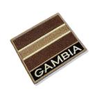 BP0196N-004 Bandeira Gambia Patch Bordado 7,5x6,3cm - BR44