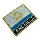 BP0223NT01 Bandeira Anguila Patch Bordado Termo Adesivo