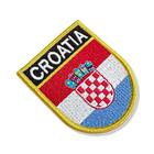 BP0436E-001 Bandeira Croácia Patch Bordado 6,8x8,0cm