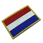 BPNLT001 Bandeira Países Baixos Patch Bordado Termo Adesivo
