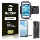 Braçadeira Sporte Galaxy S20 Plus+ Capinha Anti Impacto + Película de Vidro 3D - Armyshield