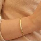 Bracelete Aro Liso Folheado Em Ouro 18k - 4mm