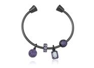Bracelete Berloques com zircônias e folheado a ródio