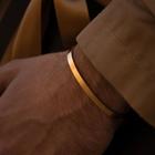 Bracelete dourado masculino aço inoxidável pulseira ajustável banhado ouro