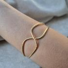 Bracelete Elo Infinito Banho Ouro 18K / Prata 925