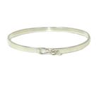 Bracelete Feminino Prata 925 Oval Fio Quadrado