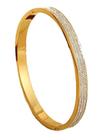 Bracelete Luxo Cravejado Feminino - Banhado A Ouro 18K