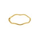 Bracelete Luxo Ondulado -  Banhado em Ouro 18k