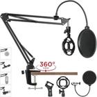 Braço Articulado de Mesa Suporte Shock Mount Aranha Para Microfone Condensador Pop Filter Estúdio - CJJM