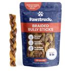 Braided Bully Sticks Pawstruck Natural de 9 polegadas para cães de 25 quilates