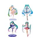 Branco Rosa Cadeira Anime Hatsune Miku Figura 20cm Sexy Kawaii Decoração De Carro Modelo