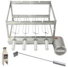 Brasa Grill Premium Gira 4 Espetos para Churrasqueiras Pré Moldadas 55cm + Espalha Brasa