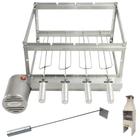 Brasa Grill Premium Gira 4 Espetos para Churrasqueiras Pré Moldadas 55cm + Espalha Brasa