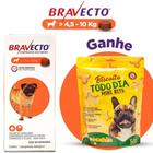 Bravecto Antipulgas e Carrapatos para Caes 4,5 a 10kg - 1 Comprimido +Biscoito Mini Bits