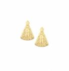 Brinco Aparecida De Chapa Delicado Folheado A Ouro 18k