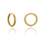 Brinco Argola Click 9mm Em Ouro 18k