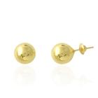 Brinco bola 5mm em ouro 18k