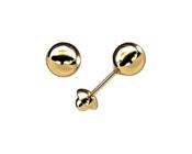 Brinco bolinha classica bebe primeiro segundo furo 5mm ouro 18k k062k078