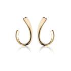 Brinco Curvado Folheado a Ouro 18K