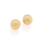 Brinco de bola trabalhado folheado a ouro 18k/525468