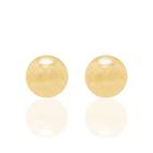 Brinco de ouro 18k femininos bolinha pequenos segundo furo rommanel lisa 6mm 520350