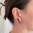 Brinco Ear Cuff Black Quadrado Rubi