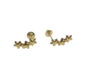 Brinco Ear cuff em ouro 18K com 3 estrelas