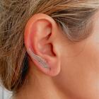 Brinco Ear Cuff Folha - Prata 925