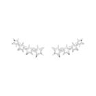 Brinco Ear Cuff Quatro Estrelas Banhado a Prata 925