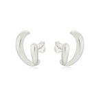 Brinco Ear Hook Class Banhado a Prata (SEMIJOIA)