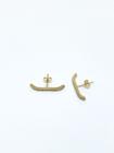 Brinco ear hook folheado a ouro 18k