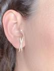 Brinco ear hook folheado a ouro 18k