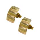 Brinco Em Ouro 18k 750 Chapa 9 Cores Estreito