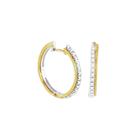 Brinco em Ouro 18K Argola com Diamantes - AU3884