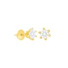 Brinco em Ouro 18K Flor com Diamantes - AU4888