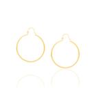 Brinco folheado a ouro formato argola 520281 Rommanel