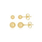 Brinco Kit Bolas 4 e 6 mm Banhado a Ouro 18k