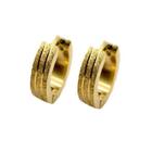 Brinco Masculino Argola 10mm Diâmetro Aço Detalhes Brilho