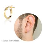 Brinco Masculino De Ouro 18k Argola 11mm 1 Unidade