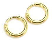 Brinco Masculino Folheado Ouro 18k Argola Pequena Lisa