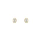 Brinco Oval Diamantes em Ouro 18K - AU13848