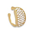 Brinco Piercing Fake Zircônias Cravejadas Banhado a Ouro 18K