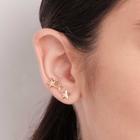 Brinco Rommanel ear cuff estrelas folheado a ouro 526723